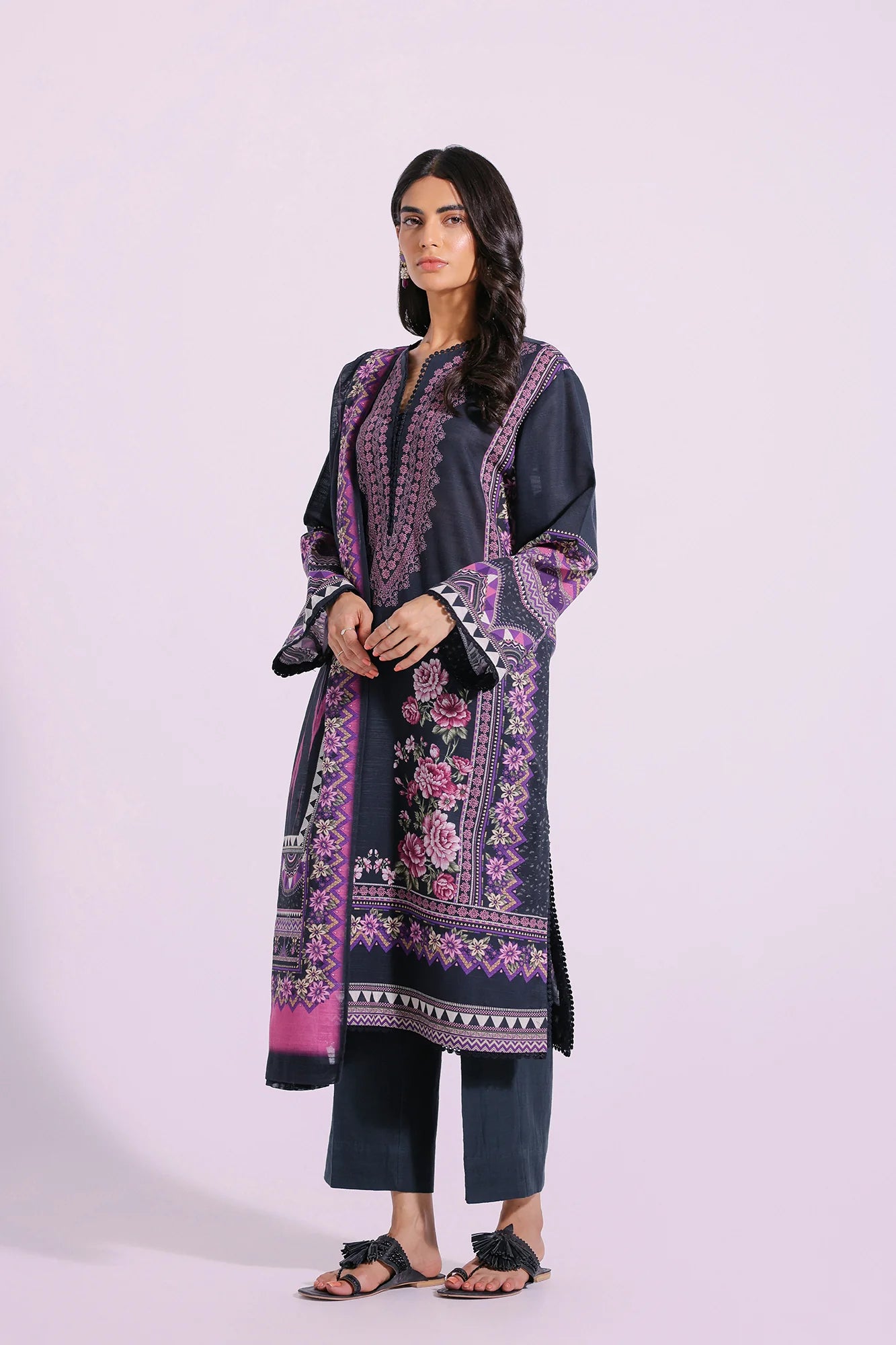 Ethnic Khaddar 3 Piece Suit ETH53