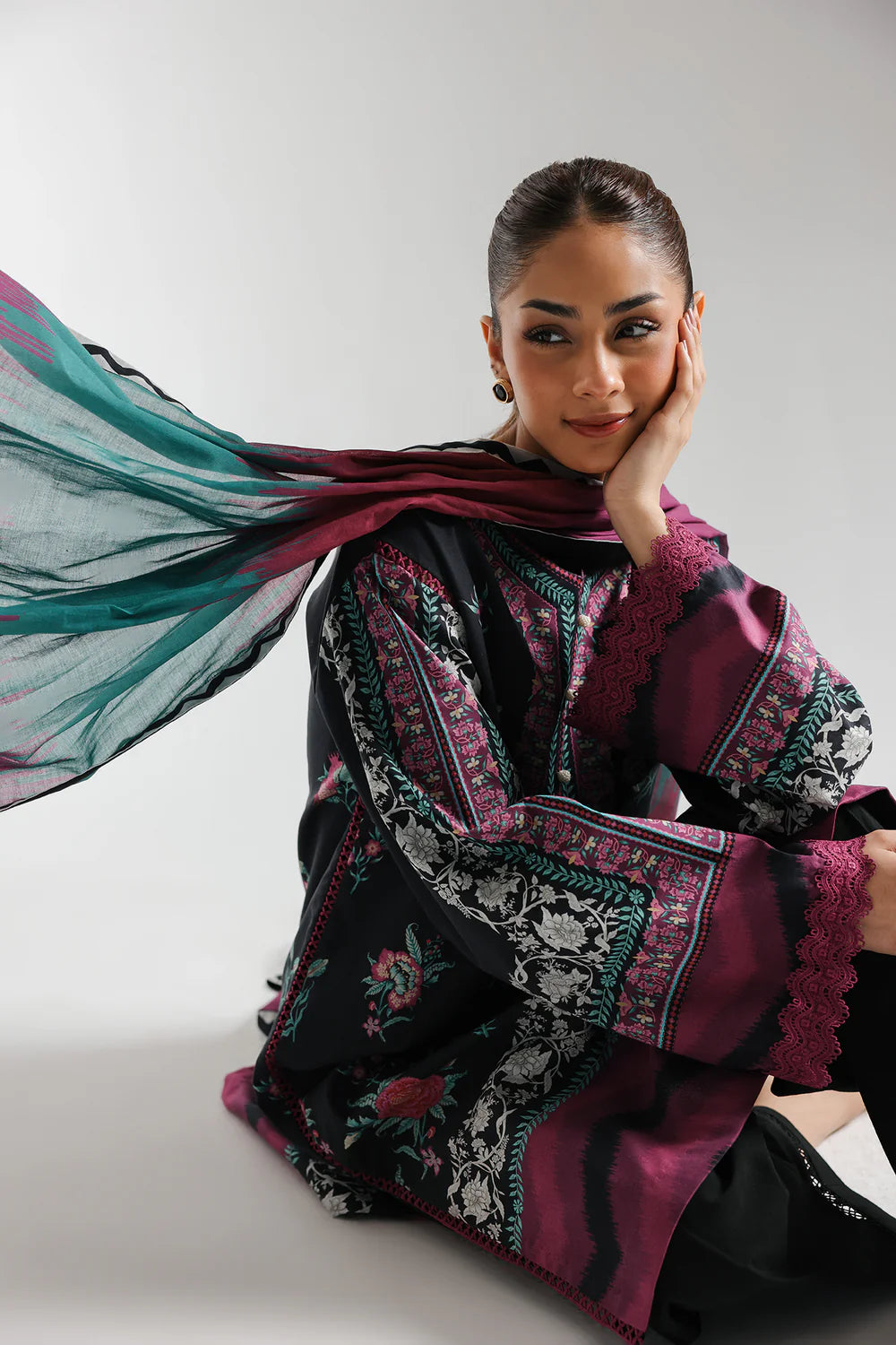 Ethnic Lawn 3 Piece Suit ETH69