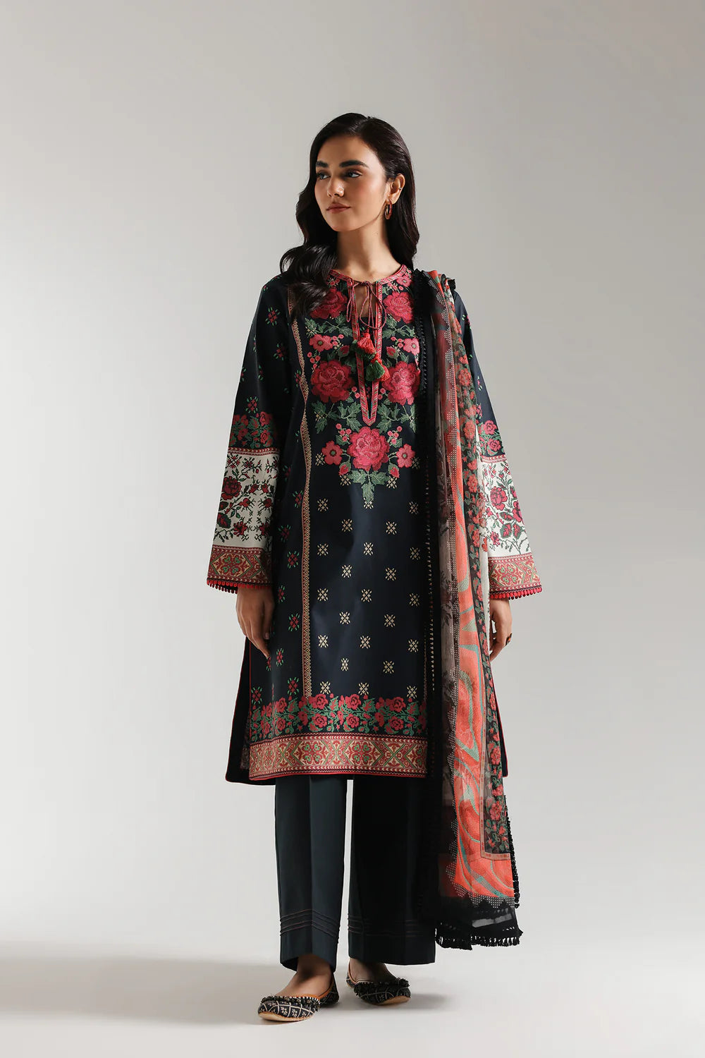 Ethnic Embroidered Lawn 3 Piece Suit ETH70