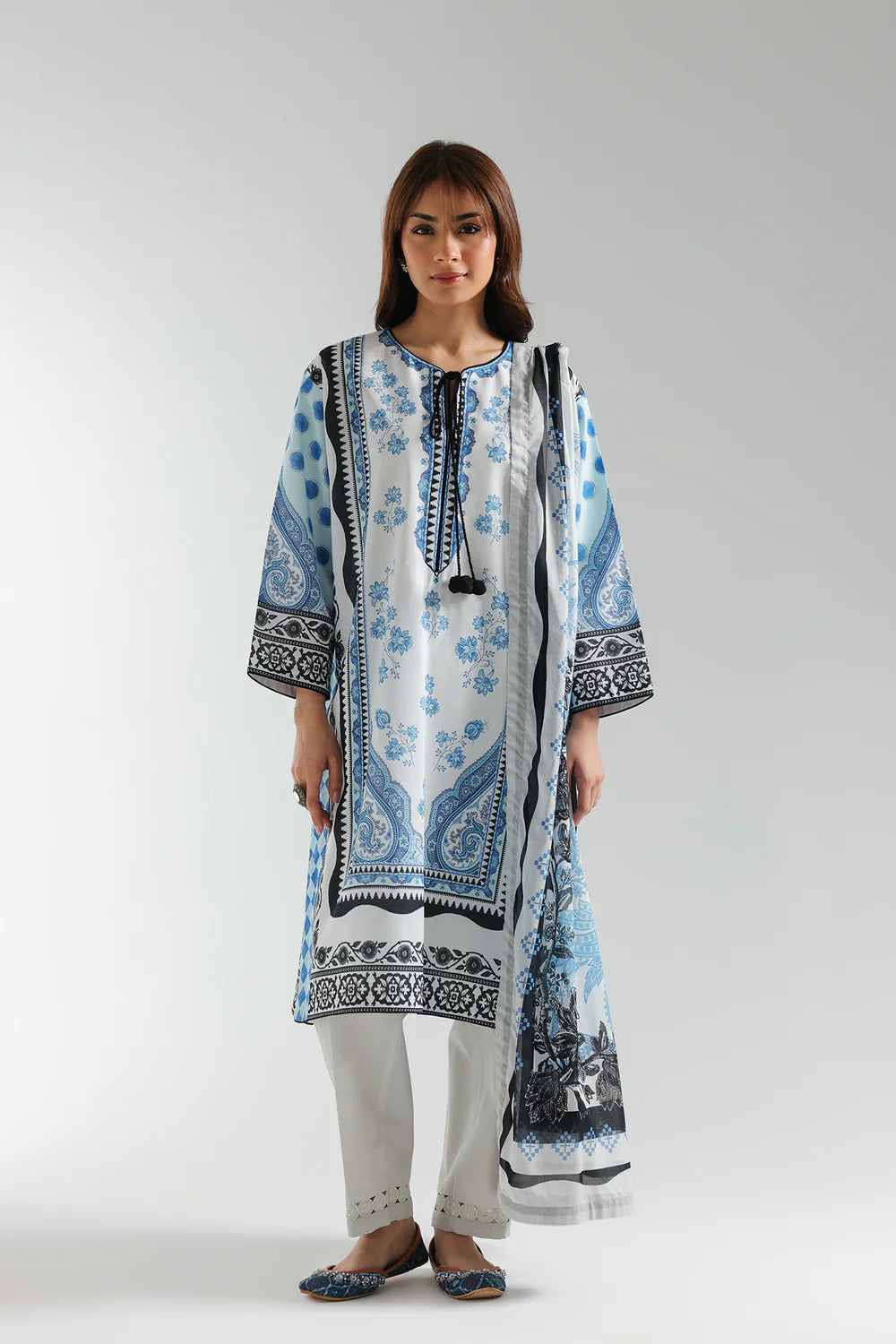 Ethnic Lawn 3 Piece Suit ETH77