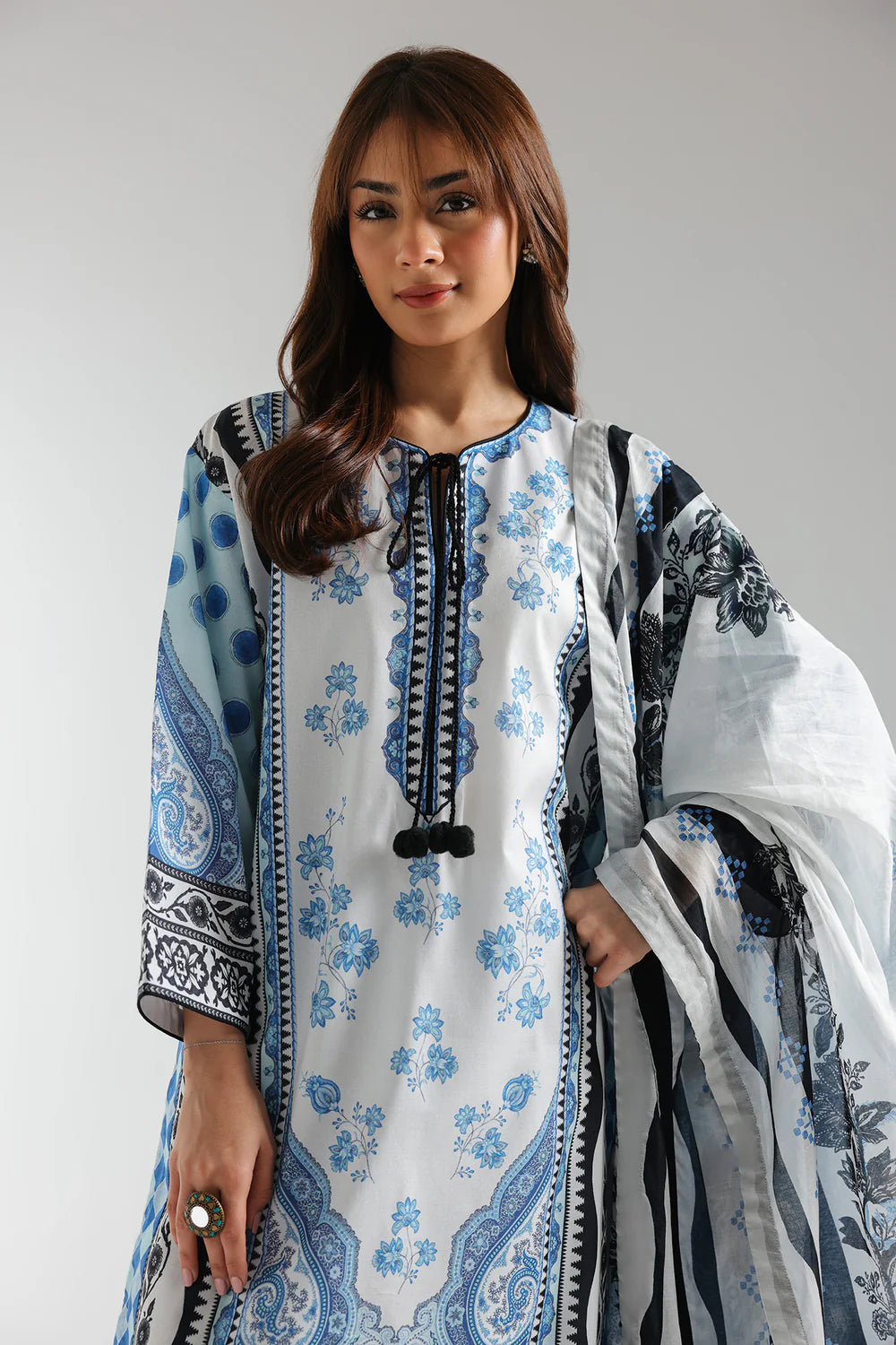 Ethnic Lawn 3 Piece Suit ETH77