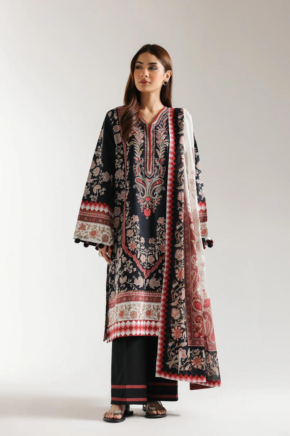 Ethnic Lawn 3 Piece Suit ETH72