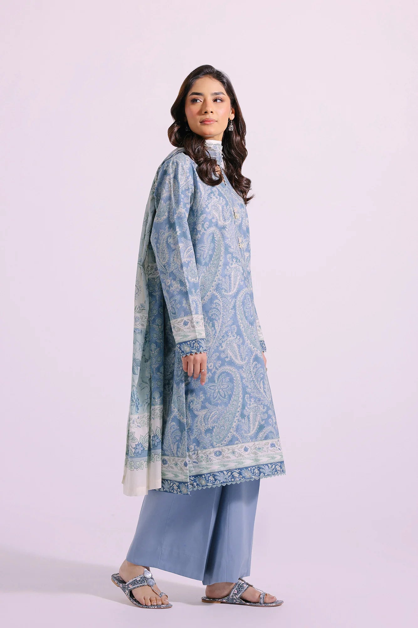 Ethnic Lawn 3 Piece Suit ETH33