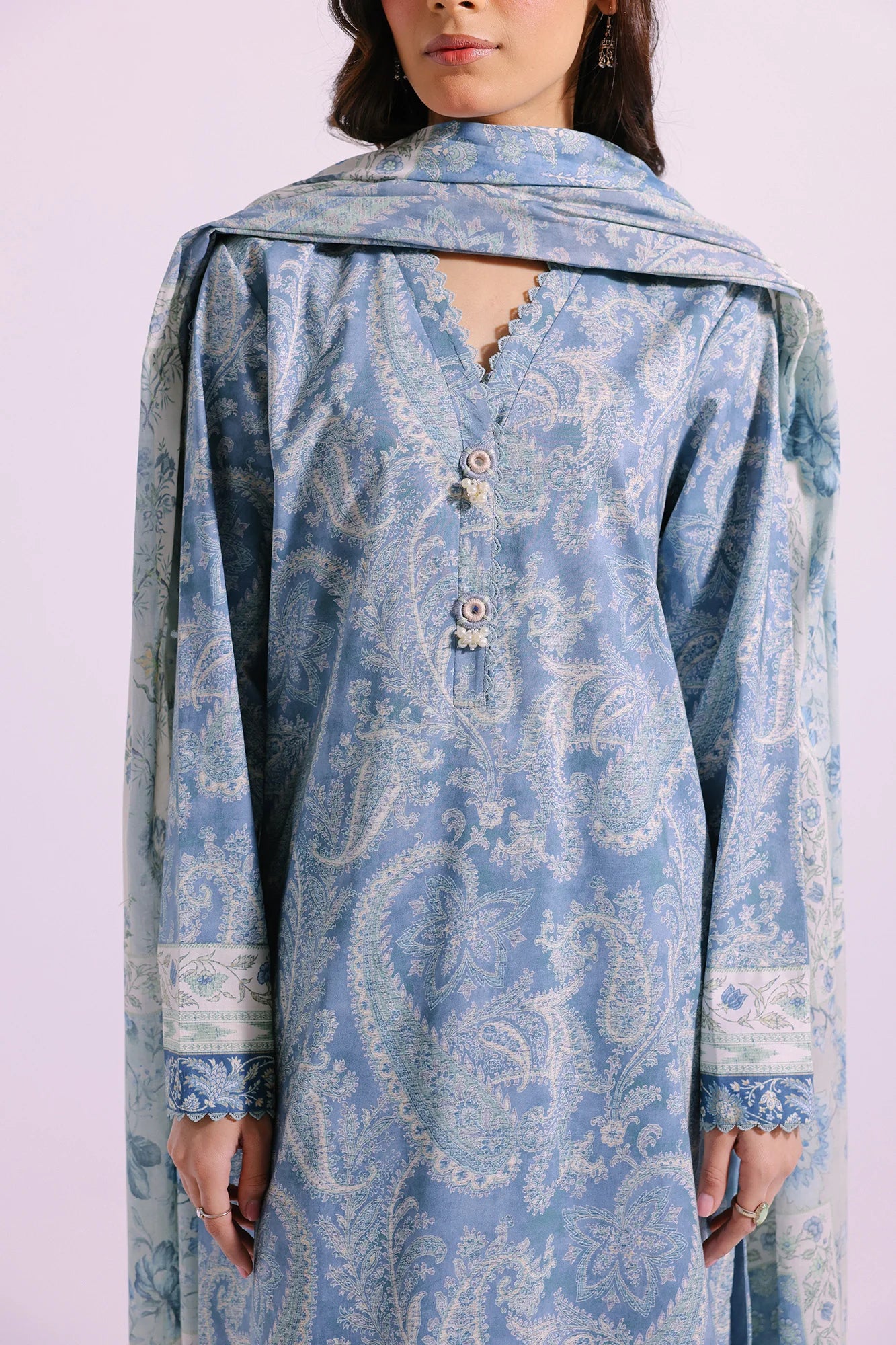 Ethnic Lawn 3 Piece Suit ETH33
