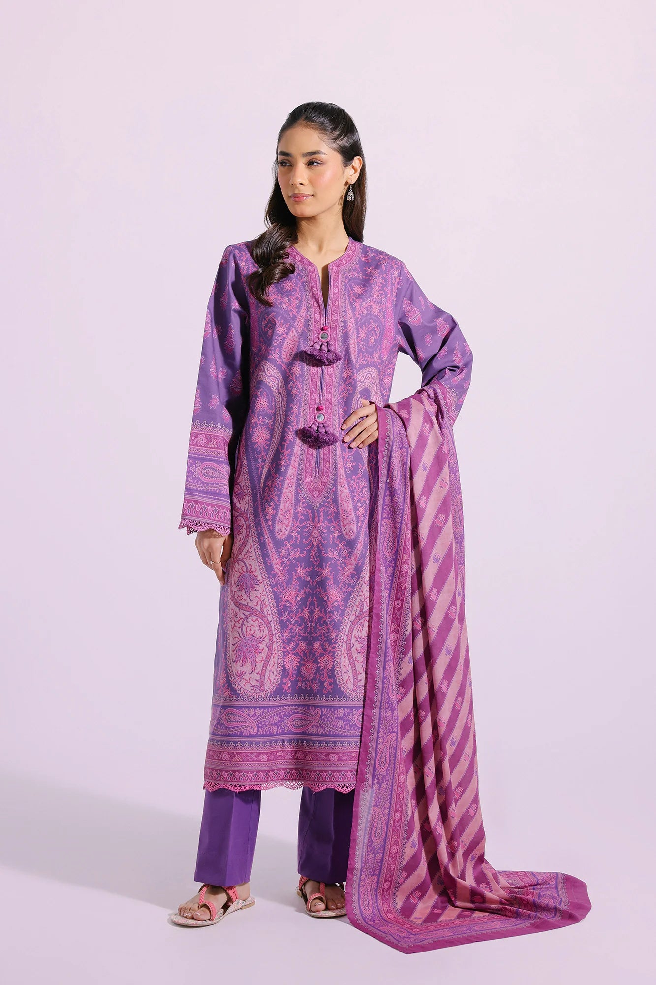 Ethnic Lawn 3 Piece Suit ETH35