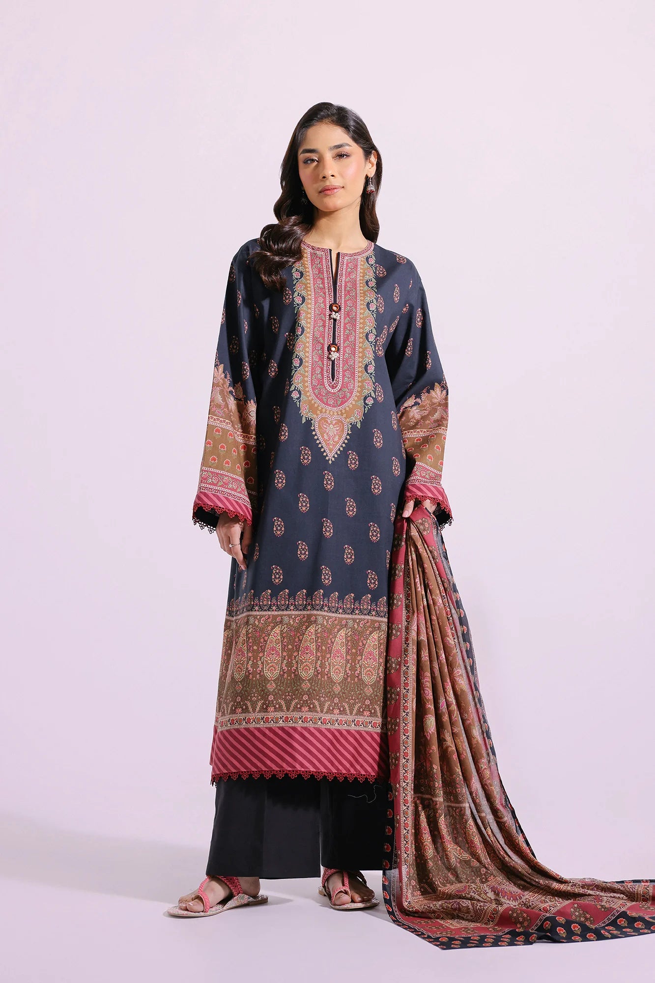Ethnic Lawn 3 Piece Suit ETH37