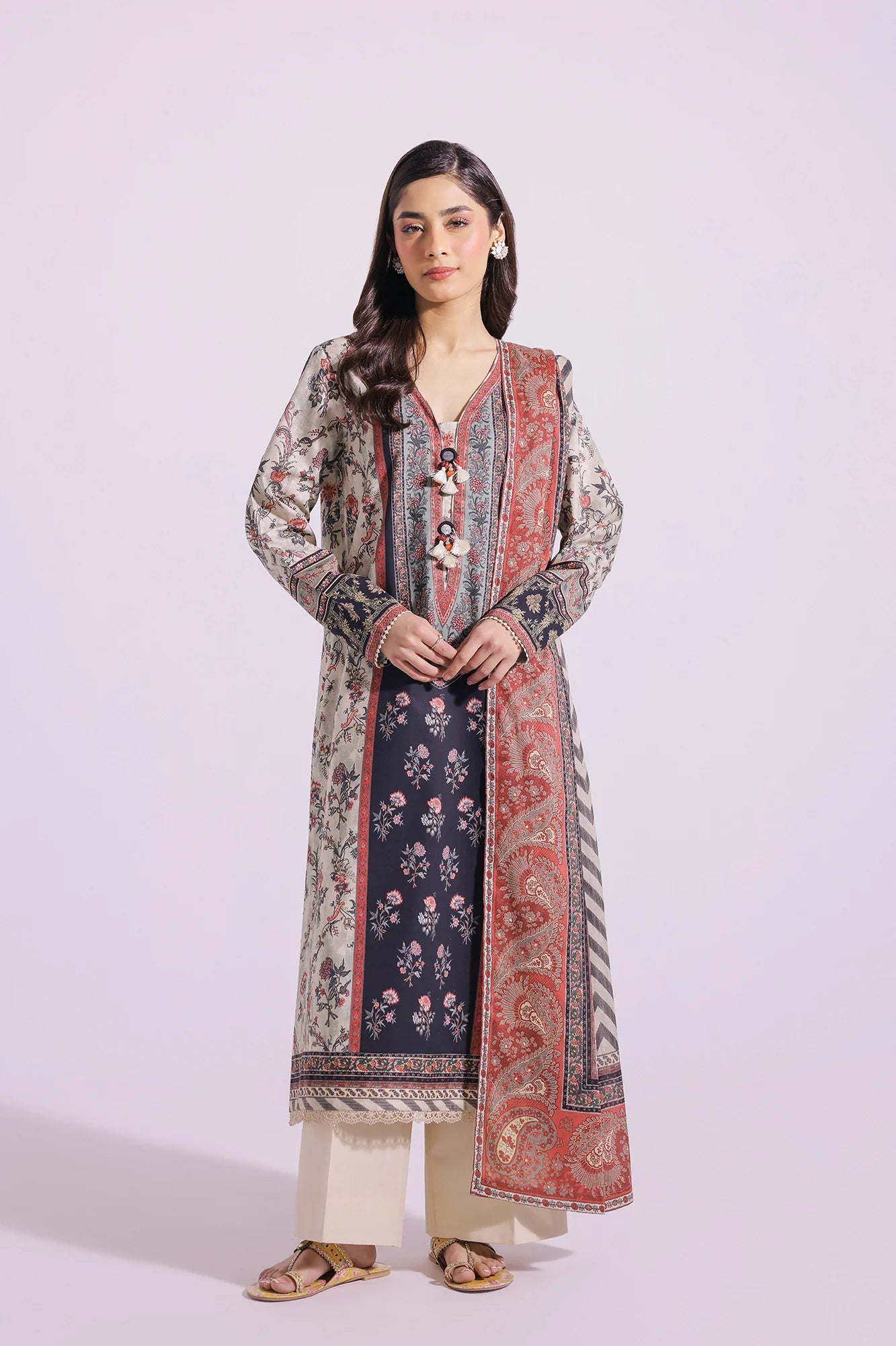 Ethnic Lawn 3 Piece Suit ETH38