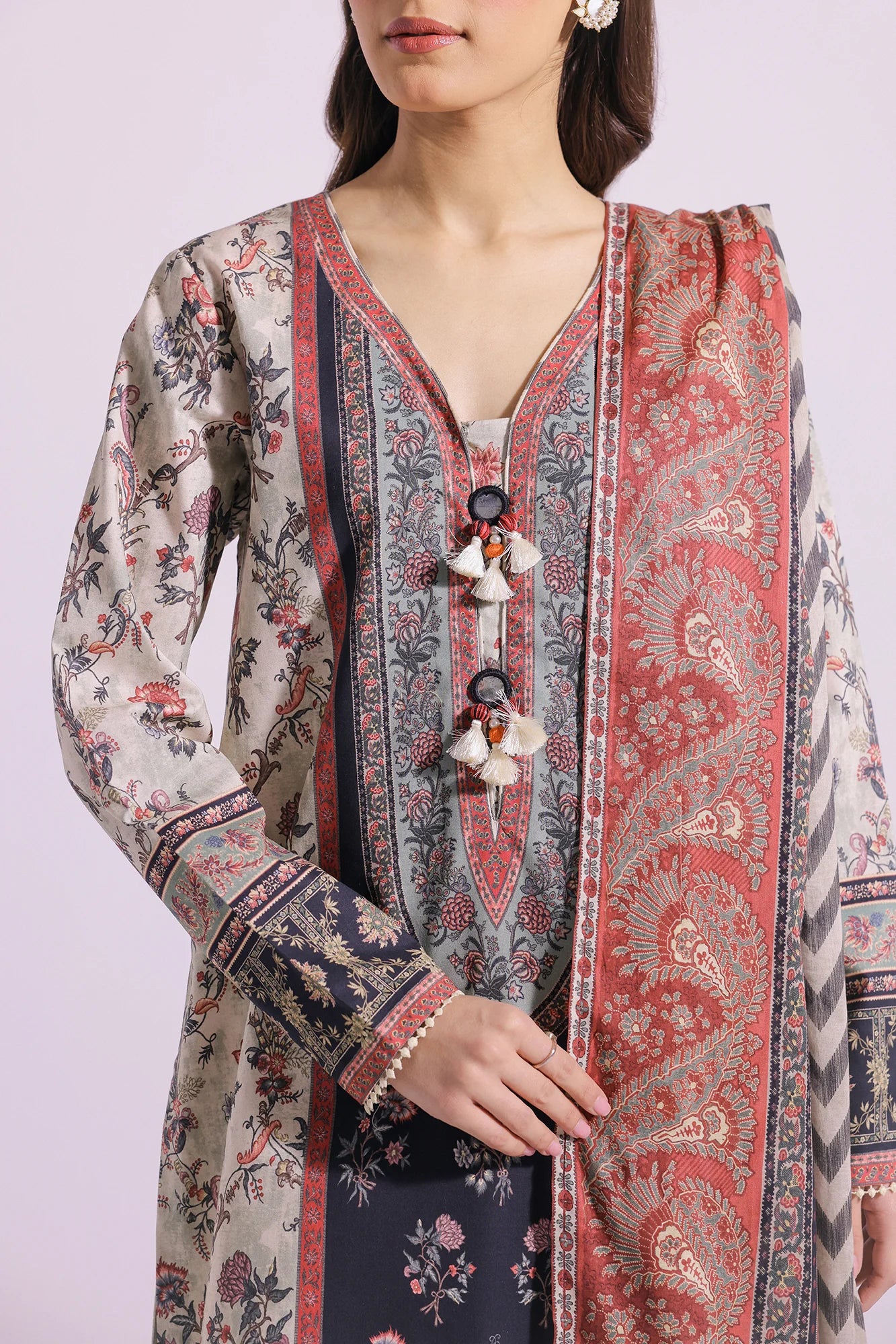 Ethnic Lawn 3 Piece Suit ETH38