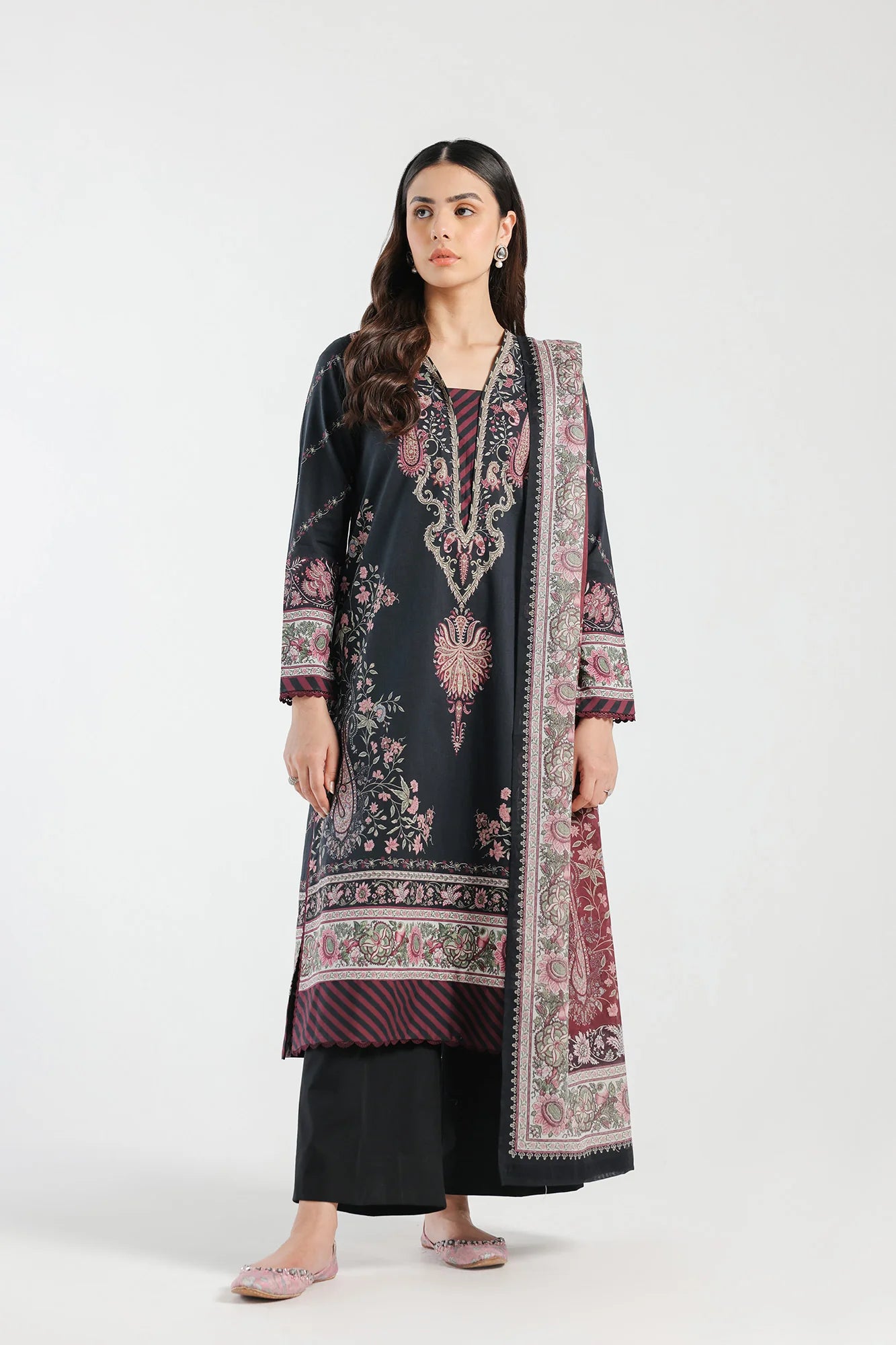 Ethnic Lawn 3 Piece Suit ETH43