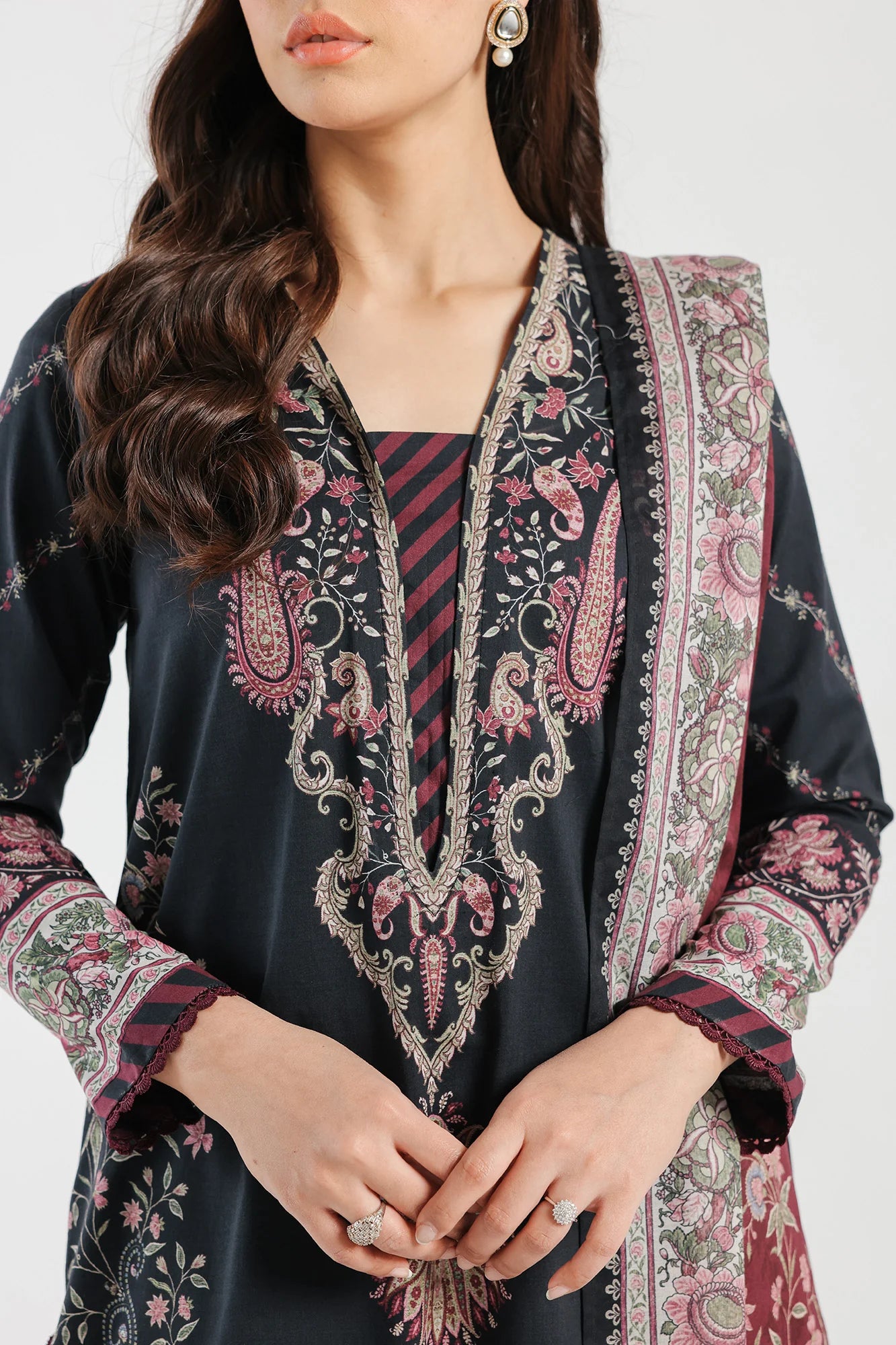 Ethnic Lawn 3 Piece Suit ETH43