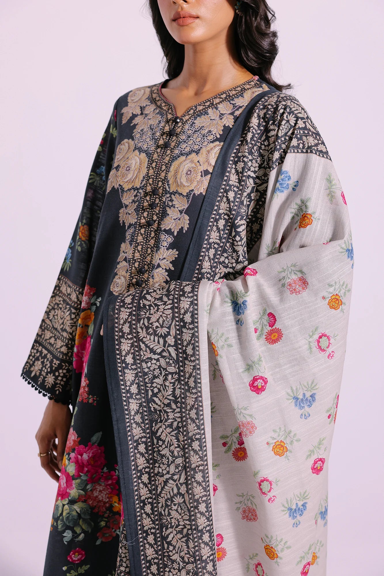 Ethnic Khaddar 3 Piece Suit ETH48