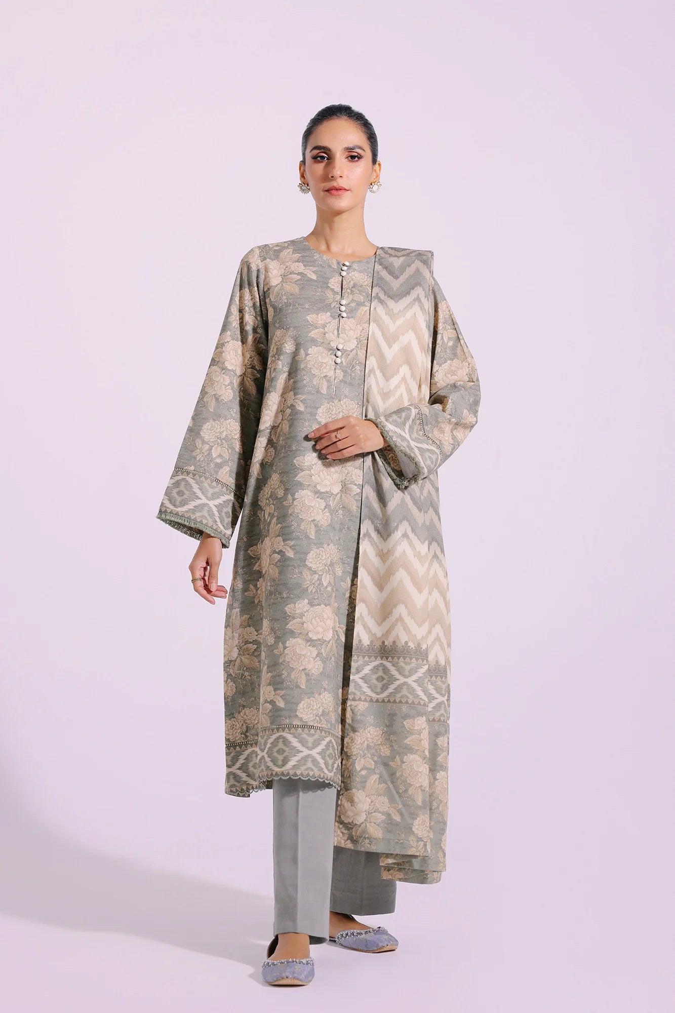 Ethnic Khaddar 3 Piece Suit ETH55