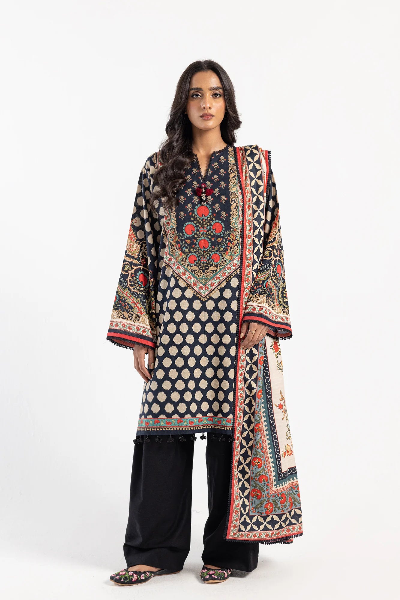 Ethnic Khaddar 3 Piece Suit ETH58