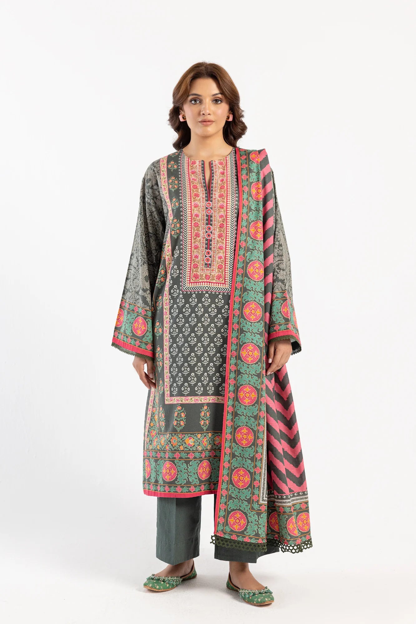 Ethnic Khaddar 3 Piece Suit ETH59