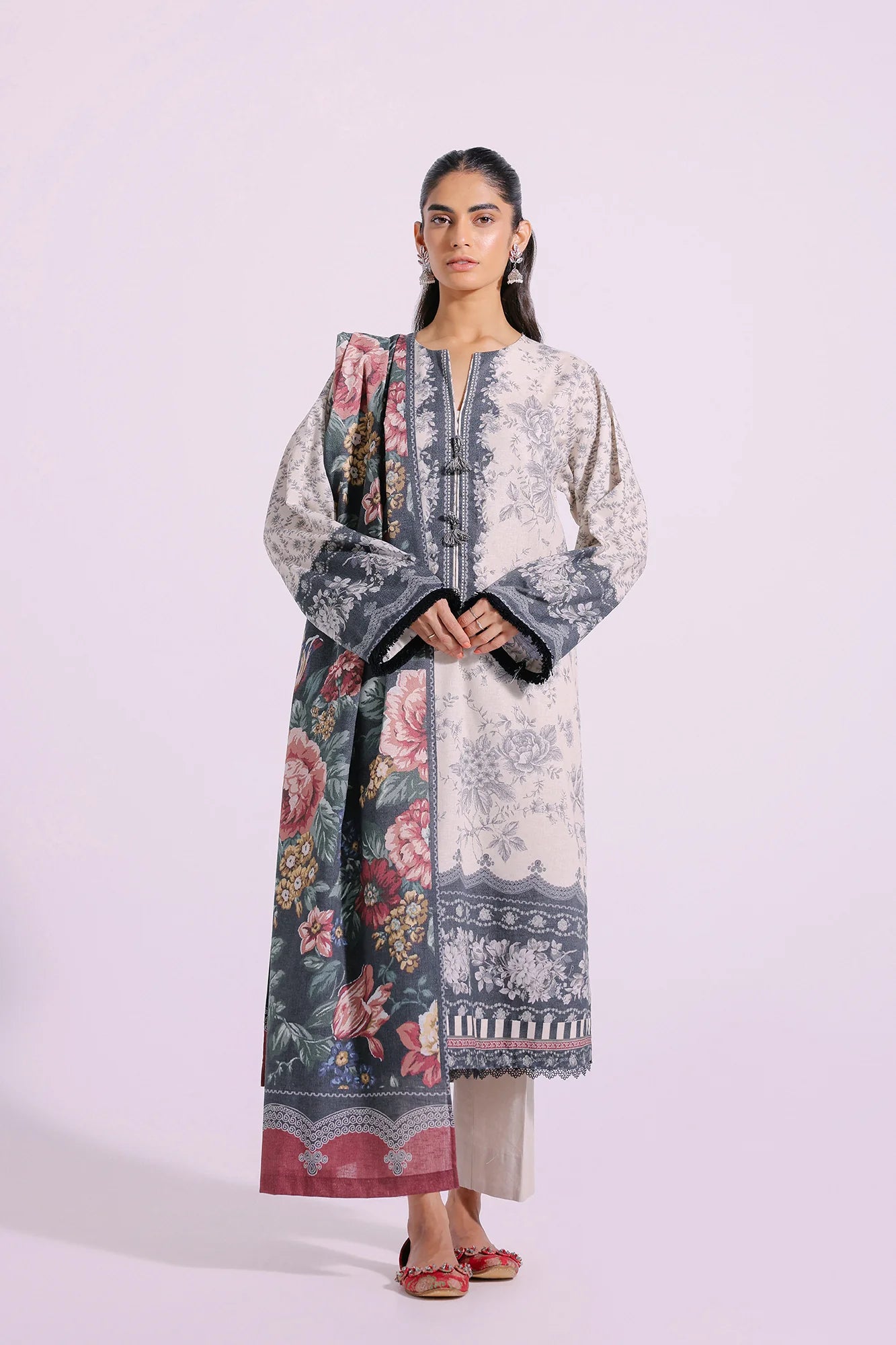 Ethnic Khaddar 3 Piece Suit ETH56