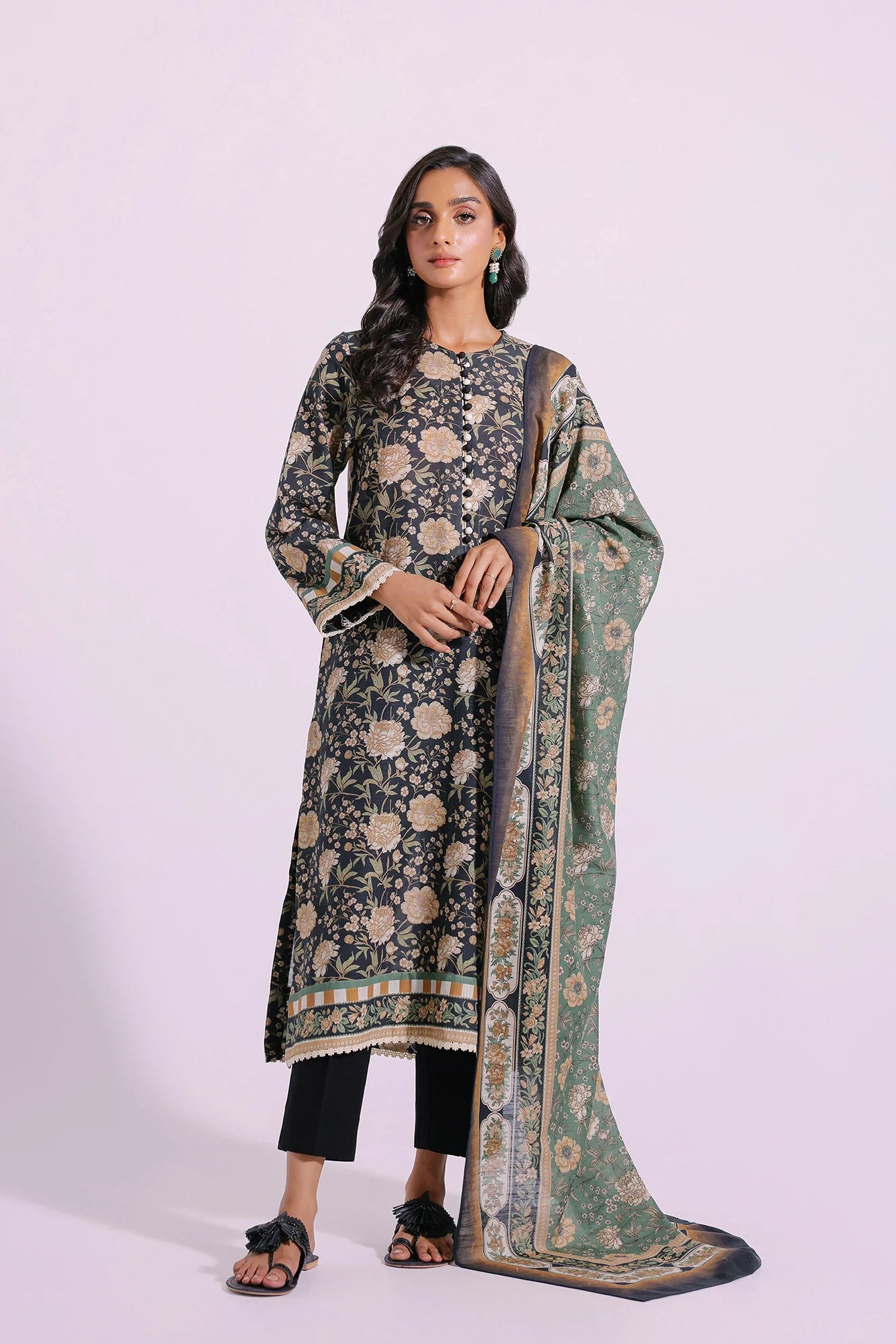 Ethnic Khaddar 3 Piece Suit ETH47