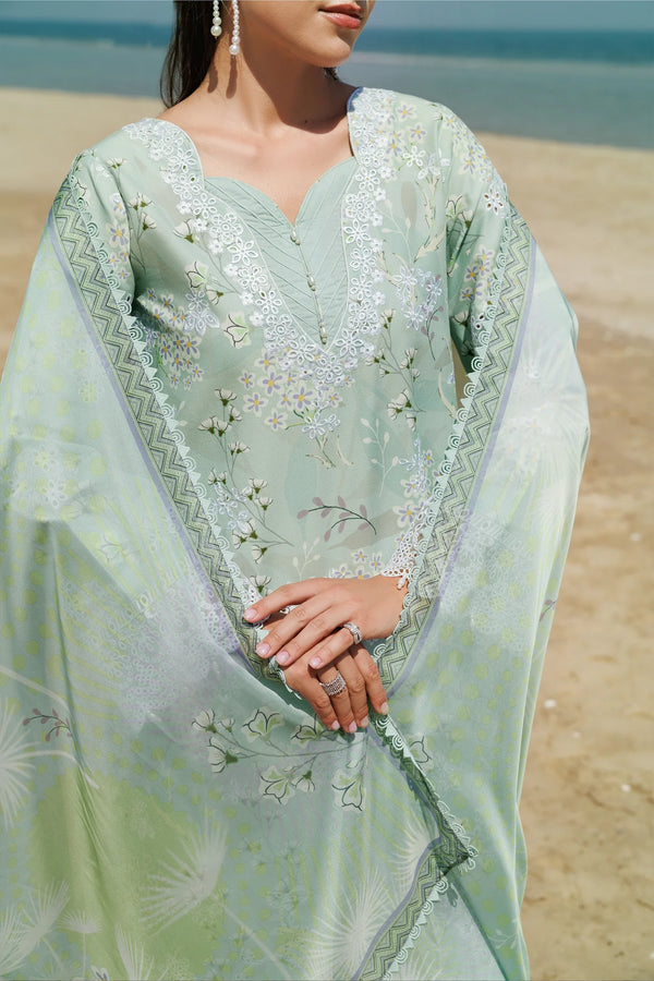 Farasha Embroidered Lawn 3 Piece Suit FAR21