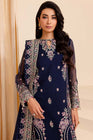 Farasha Embroidered Chiffon Wedding Wear Navy Noir FAR17