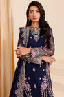 Farasha Embroidered Chiffon Wedding Wear Navy Noir FAR17