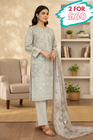 HZ Textiles Chikankari Lawn 3 Piece Suit HZT03