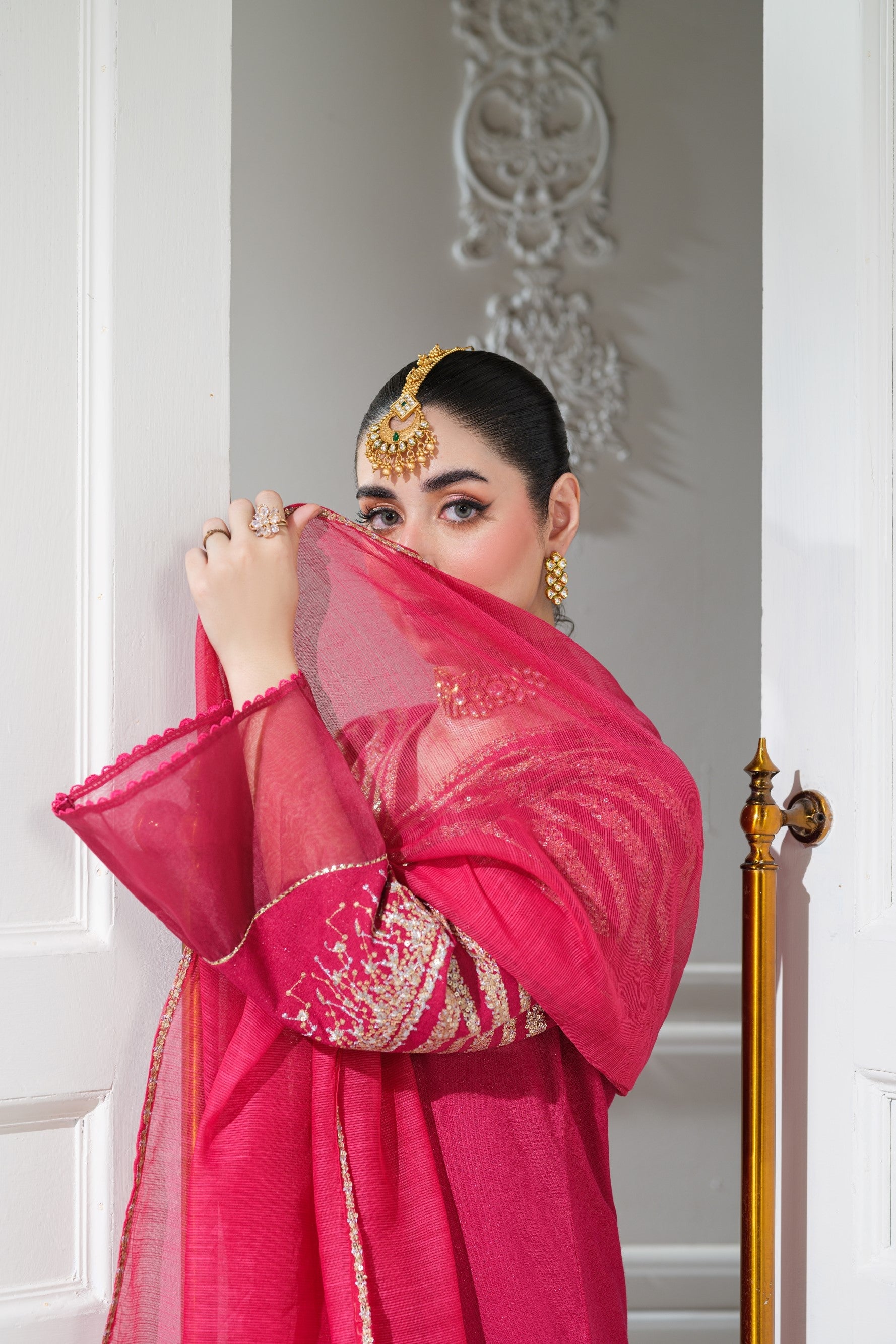 Heeras Embroidered Viscose Dhanak 3 Piece Suit HEE42