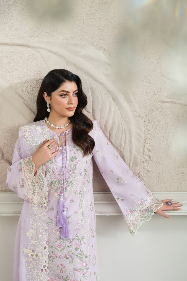 Heeras Embroidered Viscose 3 Piece Suit HEE78