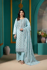 Heeras Embroidered Cambric 3 Piece Suit HEE70