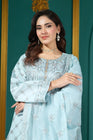 Heeras Embroidered Cambric 3 Piece Suit HEE70