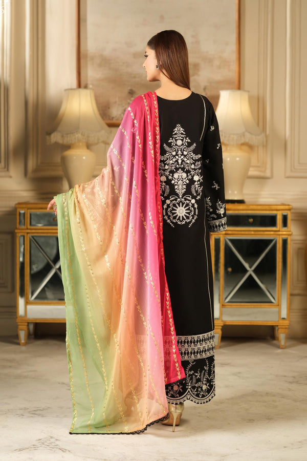 Heeras Embroidered Cambric 3 Piece Suit HEE85