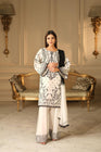 Heeras Embroidered Cambric 3 Piece Farshi Shalwar Suit HEE87