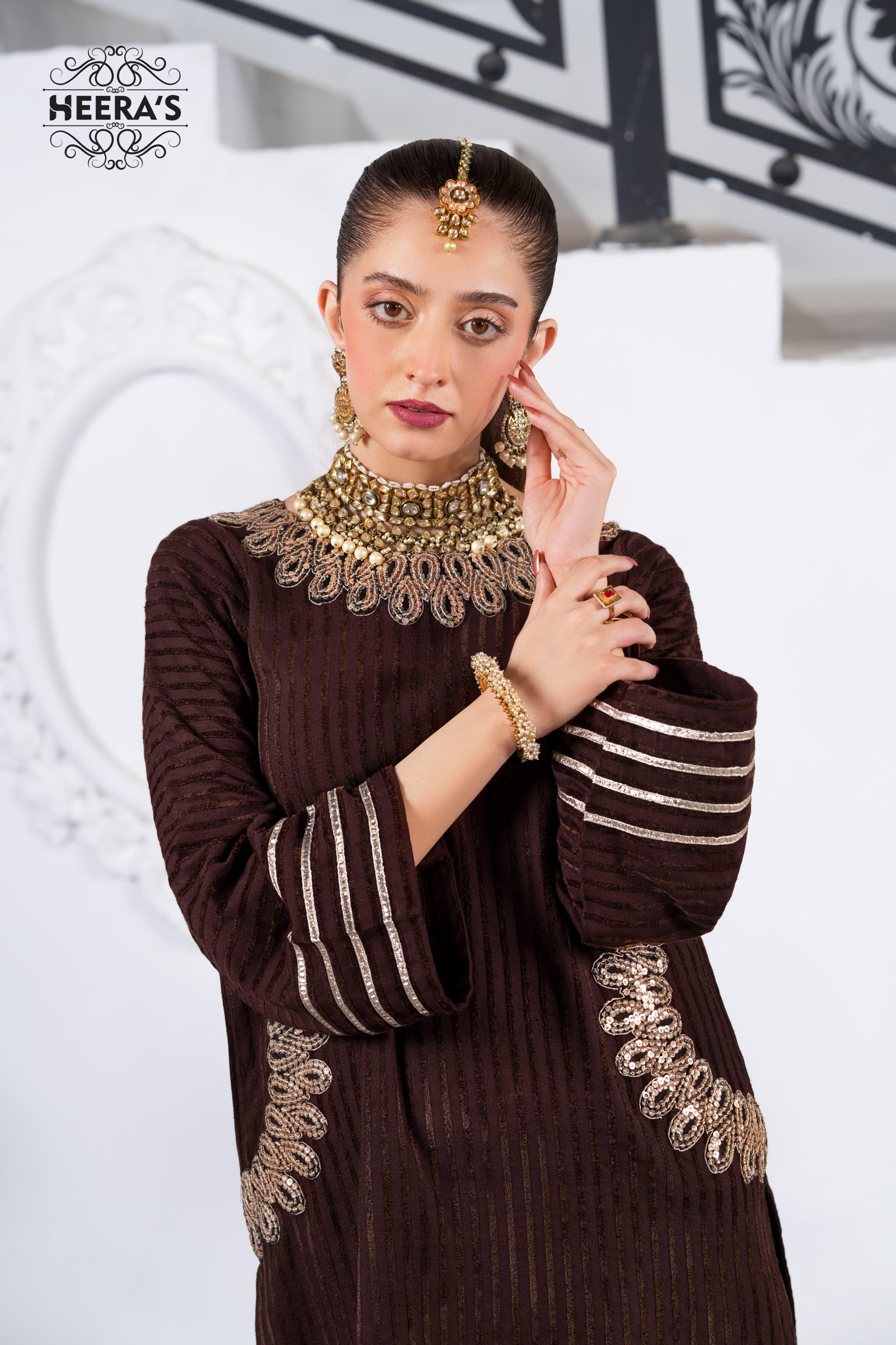 Heeras Pashmina Velvet 3 Piece Suit HEE62