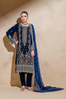 Heeras Embroidered Velvet 3 Piece Suit HEE64