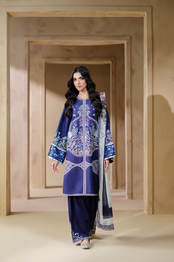 Heeras Embroidered Viscose Farshi Shalwar Suit HEE54