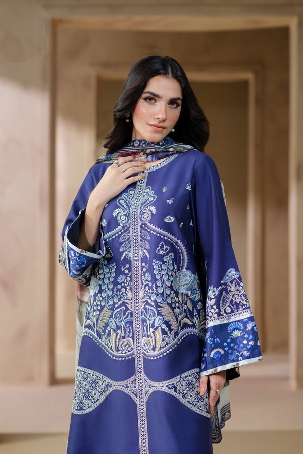 Heeras Embroidered Viscose Farshi Shalwar Suit HEE54