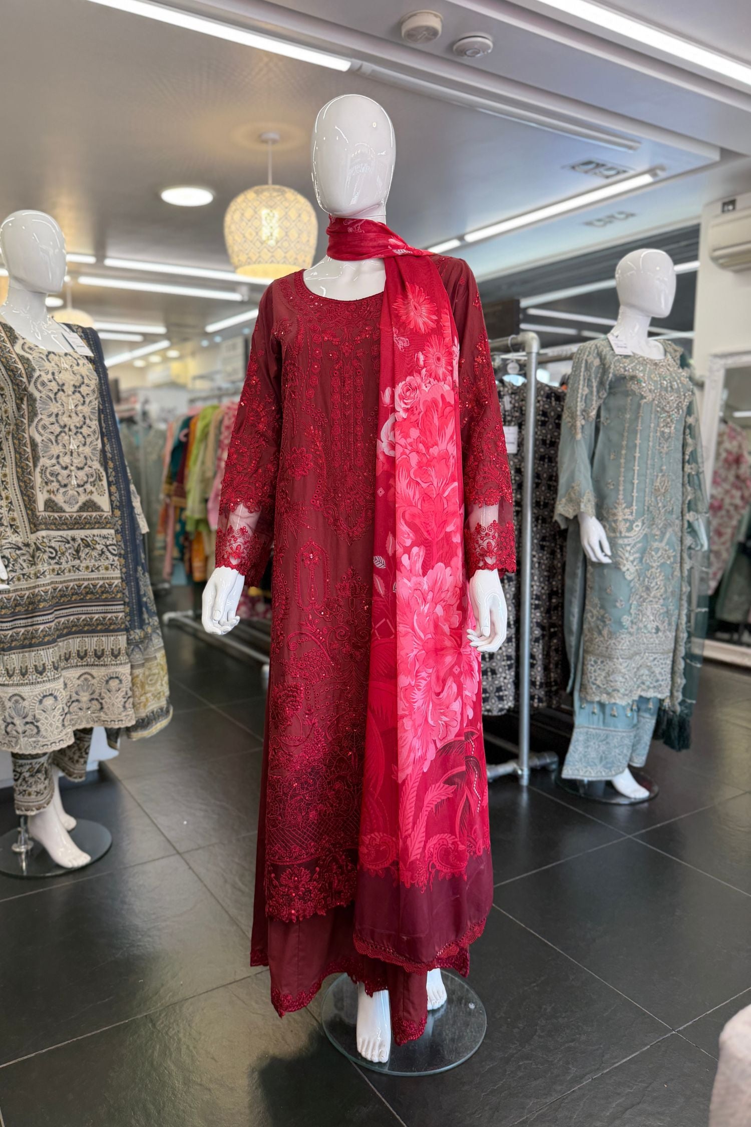 Imrozia Embroidered Cotton 3 Piece Suit IMR272
