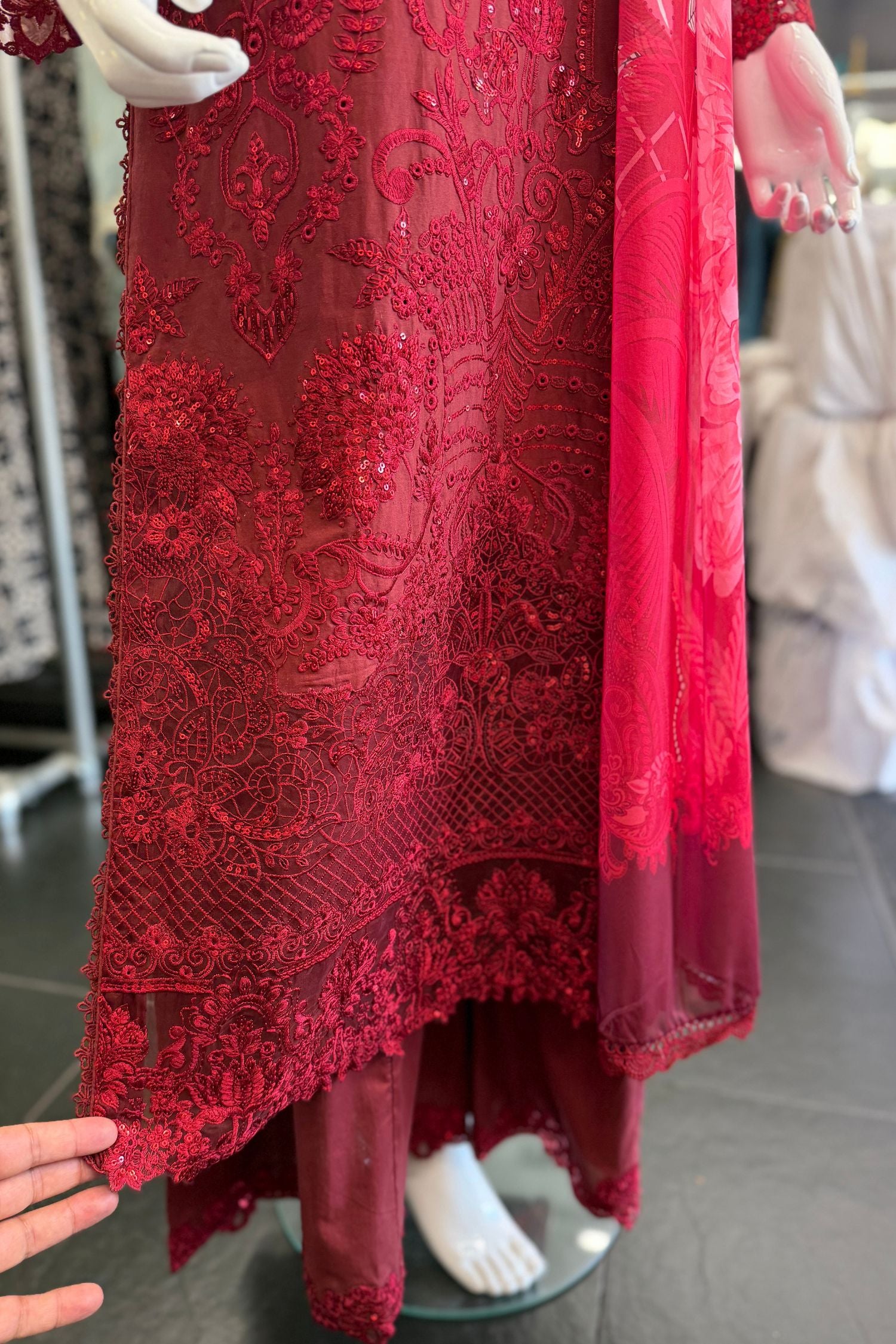 Imrozia Embroidered Cotton 3 Piece Suit IMR272