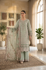 Imrozia Embroidered Cotton 3 Piece Suit IMR271