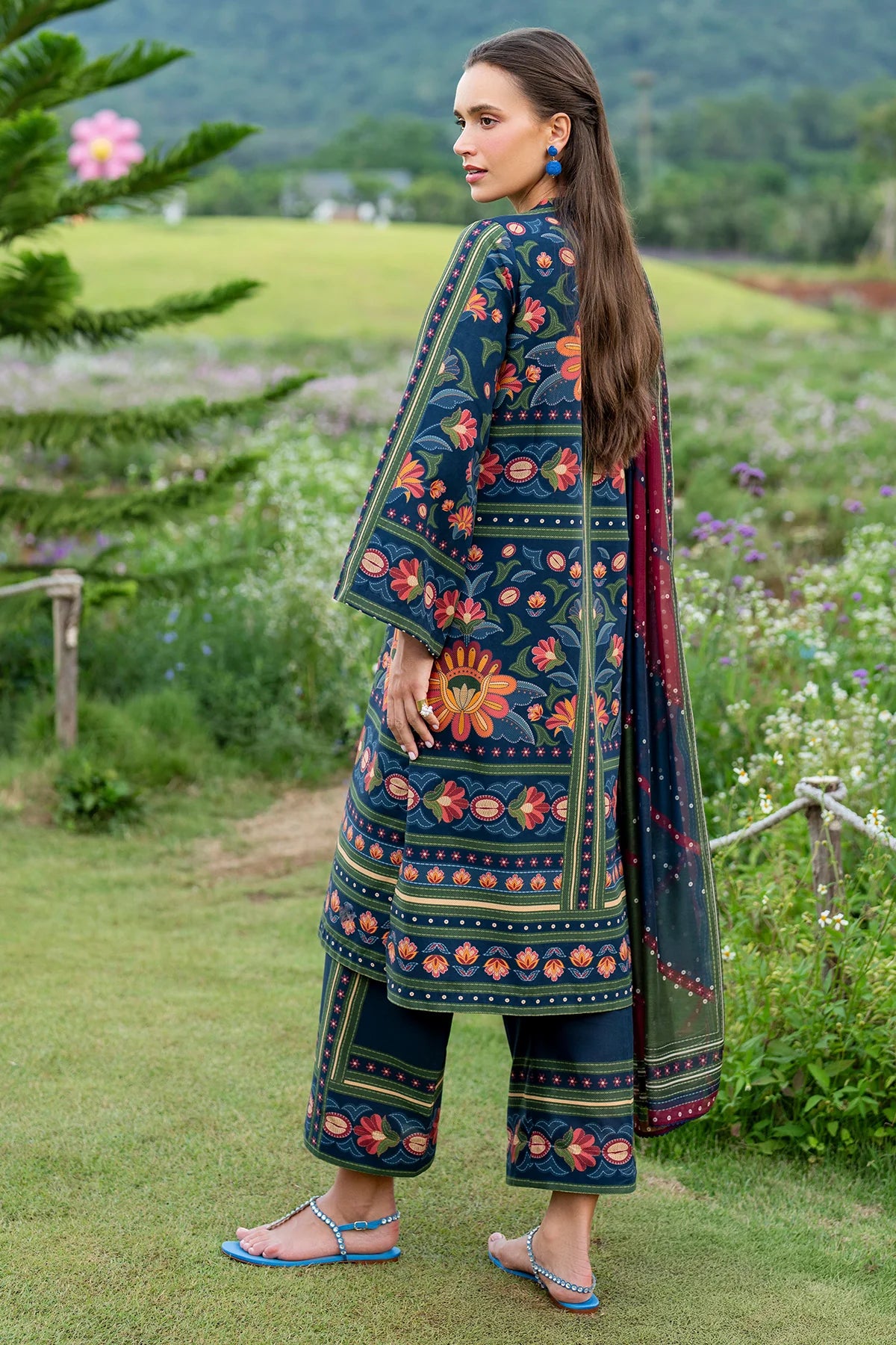 Jazmin Printed Lawn 3 Piece Co-Ord Set JAZ12