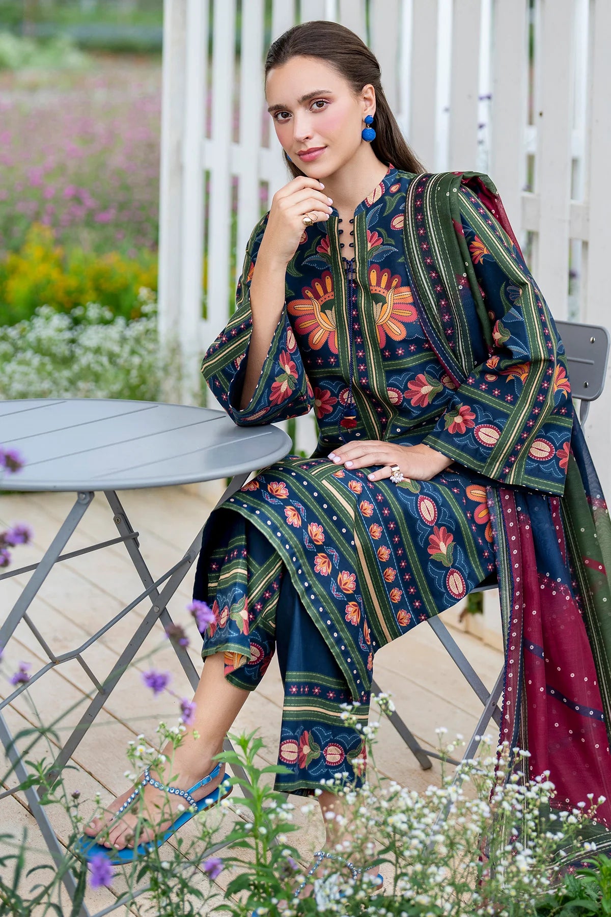 Jazmin Printed Lawn 3 Piece Co-Ord Set JAZ12