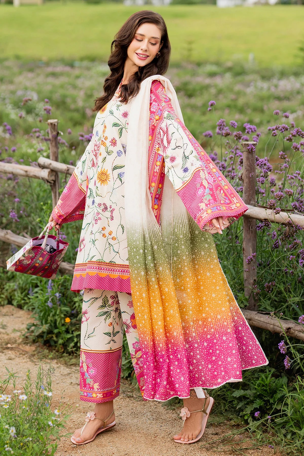 Jazmin Printed Lawn 3 Piece Co-Ord Set JAZ14