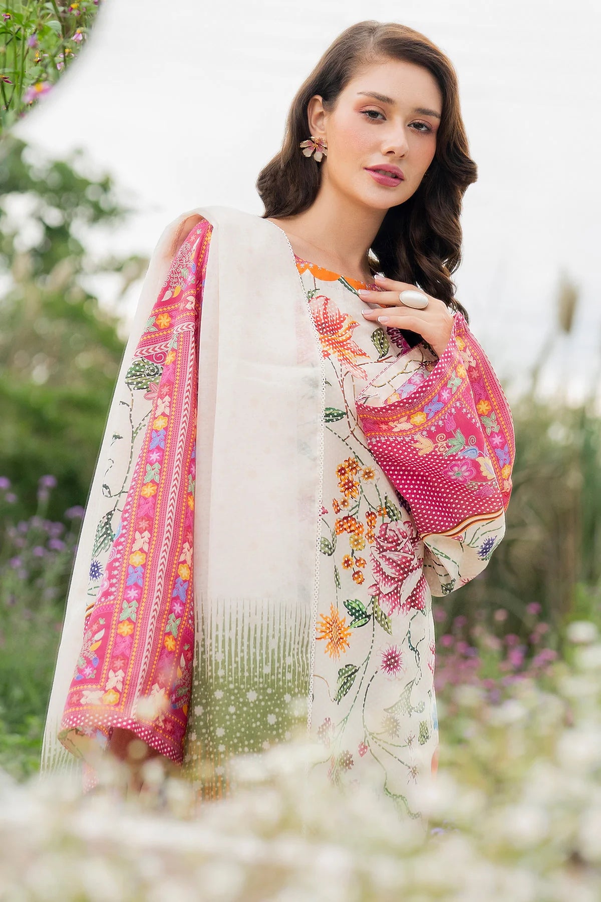 Jazmin Printed Lawn 3 Piece Co-Ord Set JAZ14