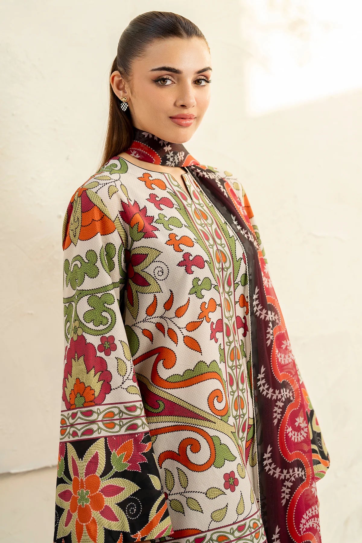 Jazmin Printed Lawn 3 Piece Co-Ord Set JAZ10