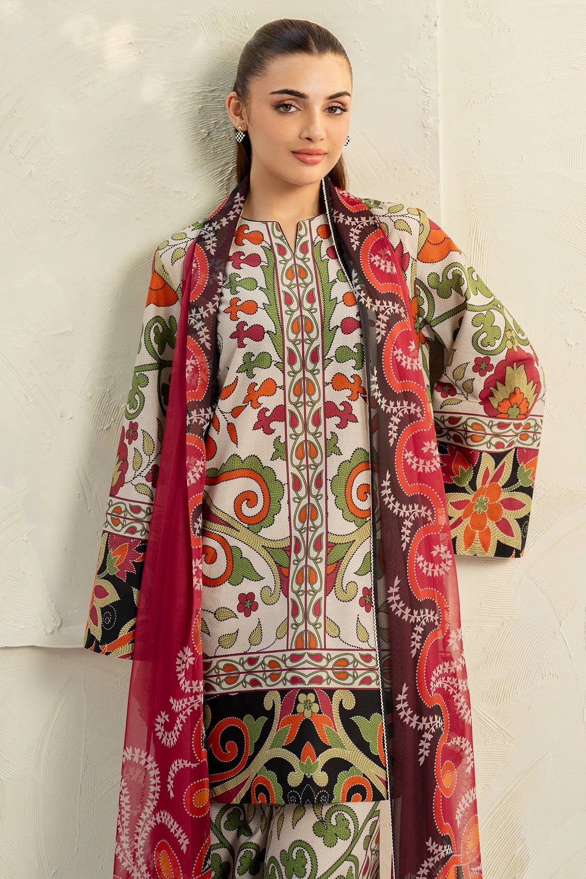 Jazmin Printed Lawn 3 Piece Co-Ord Set JAZ10