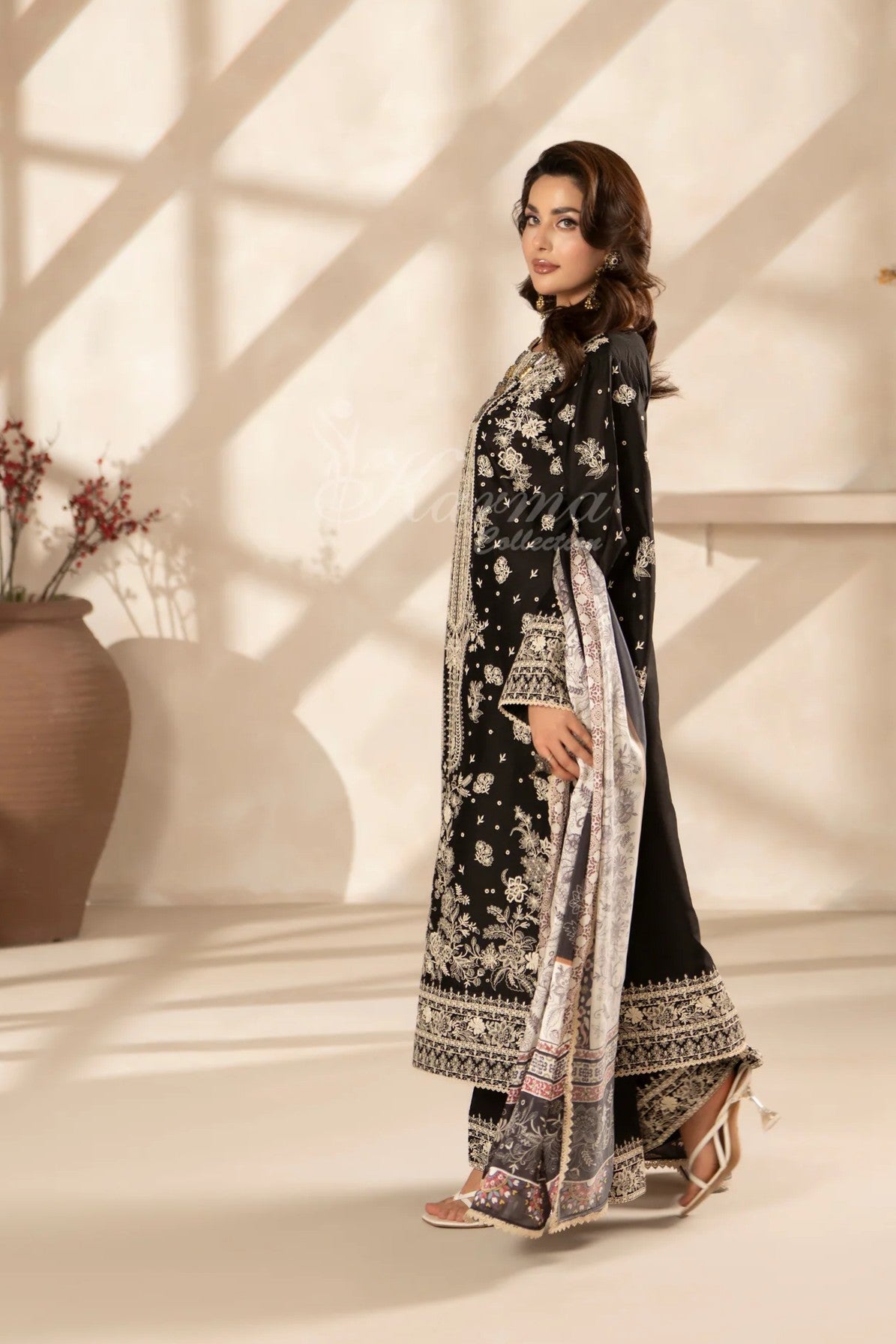 Karma Embroidered Cotton 3 Piece Suit KAR169