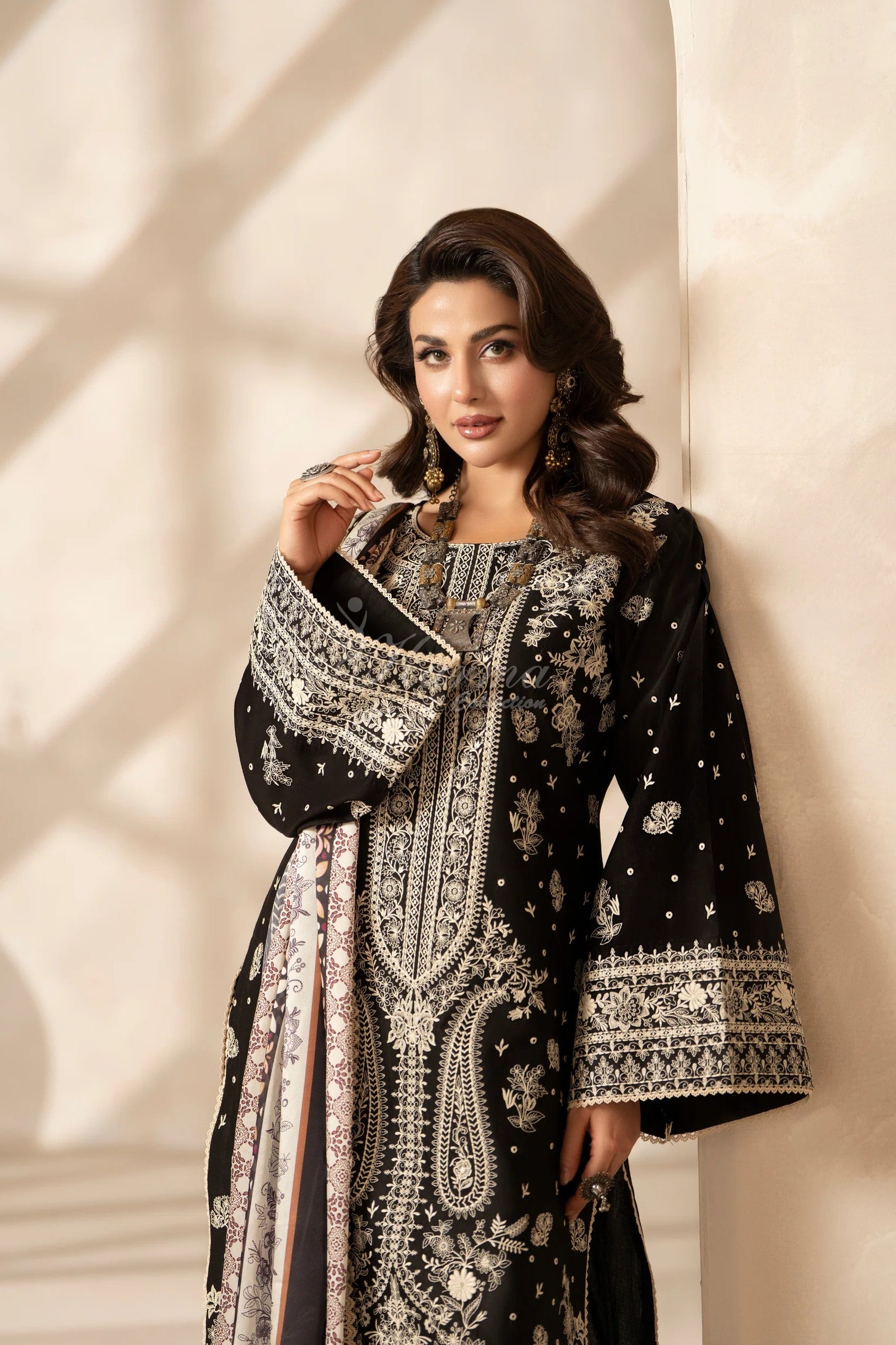 Karma Embroidered Cotton 3 Piece Suit KAR169