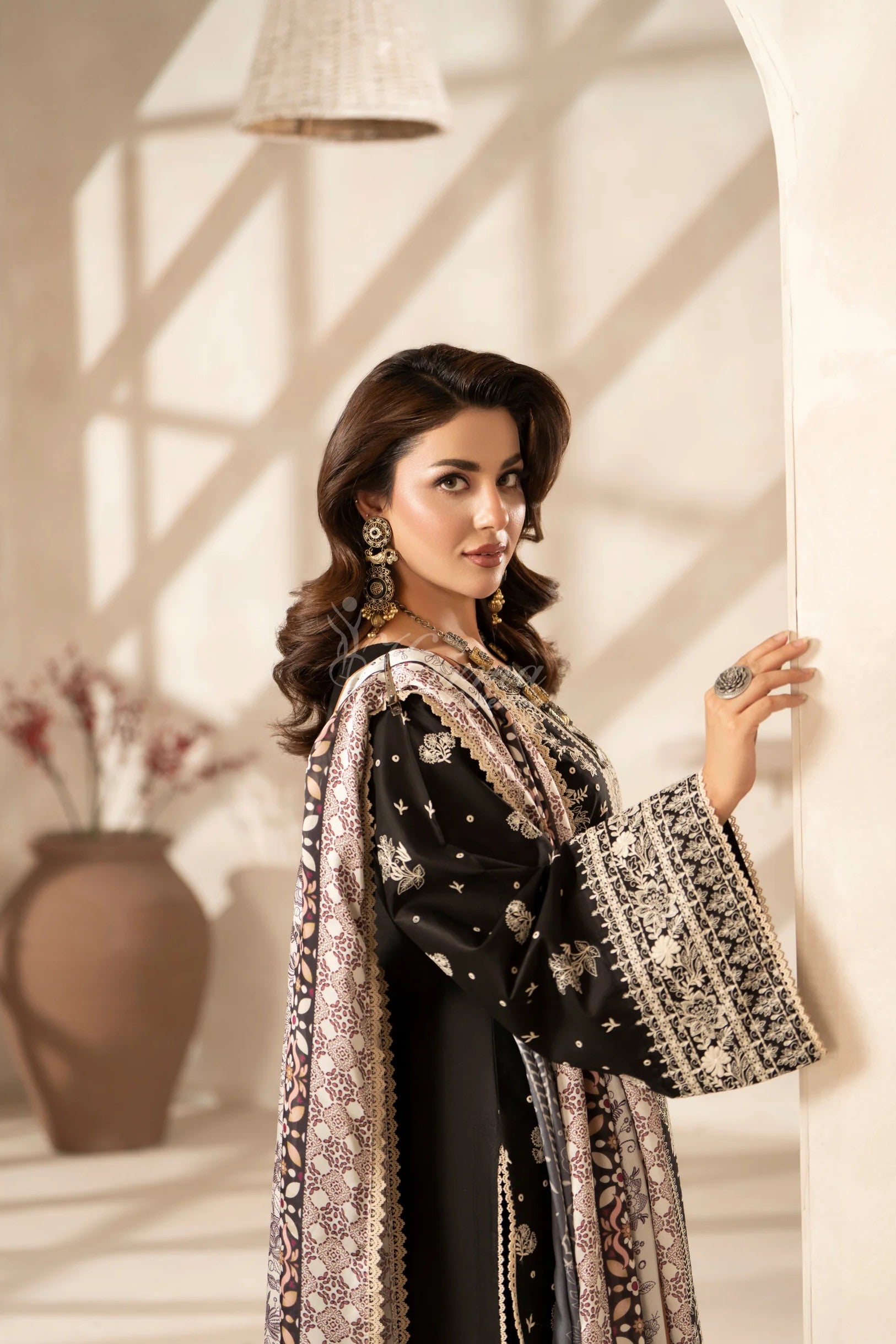 Karma Embroidered Cotton 3 Piece Suit KAR169
