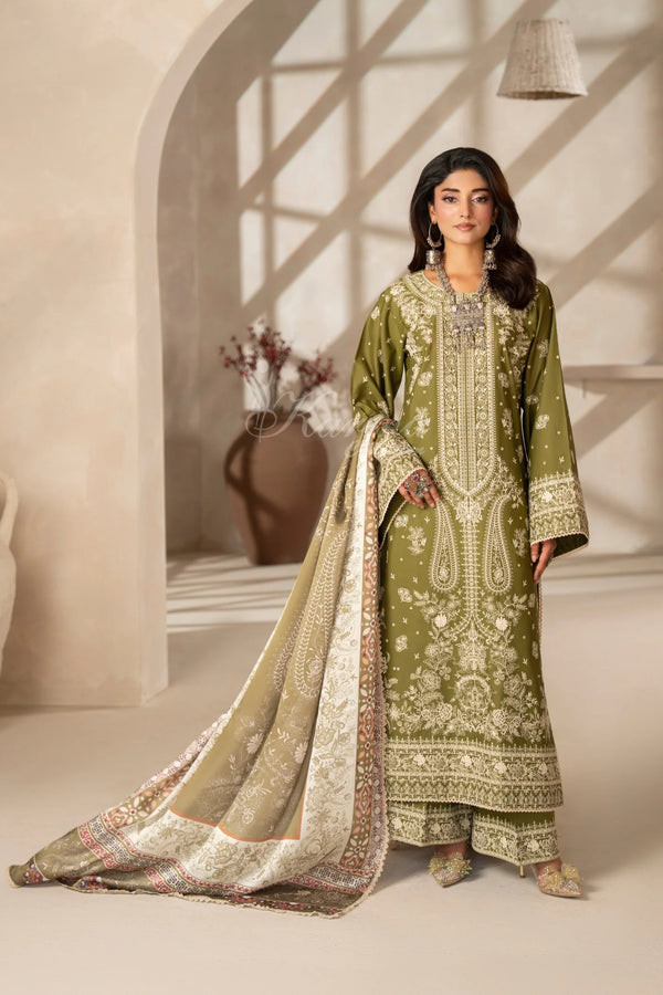 Karma Embroidered Cotton 3 Piece Suit KAR170