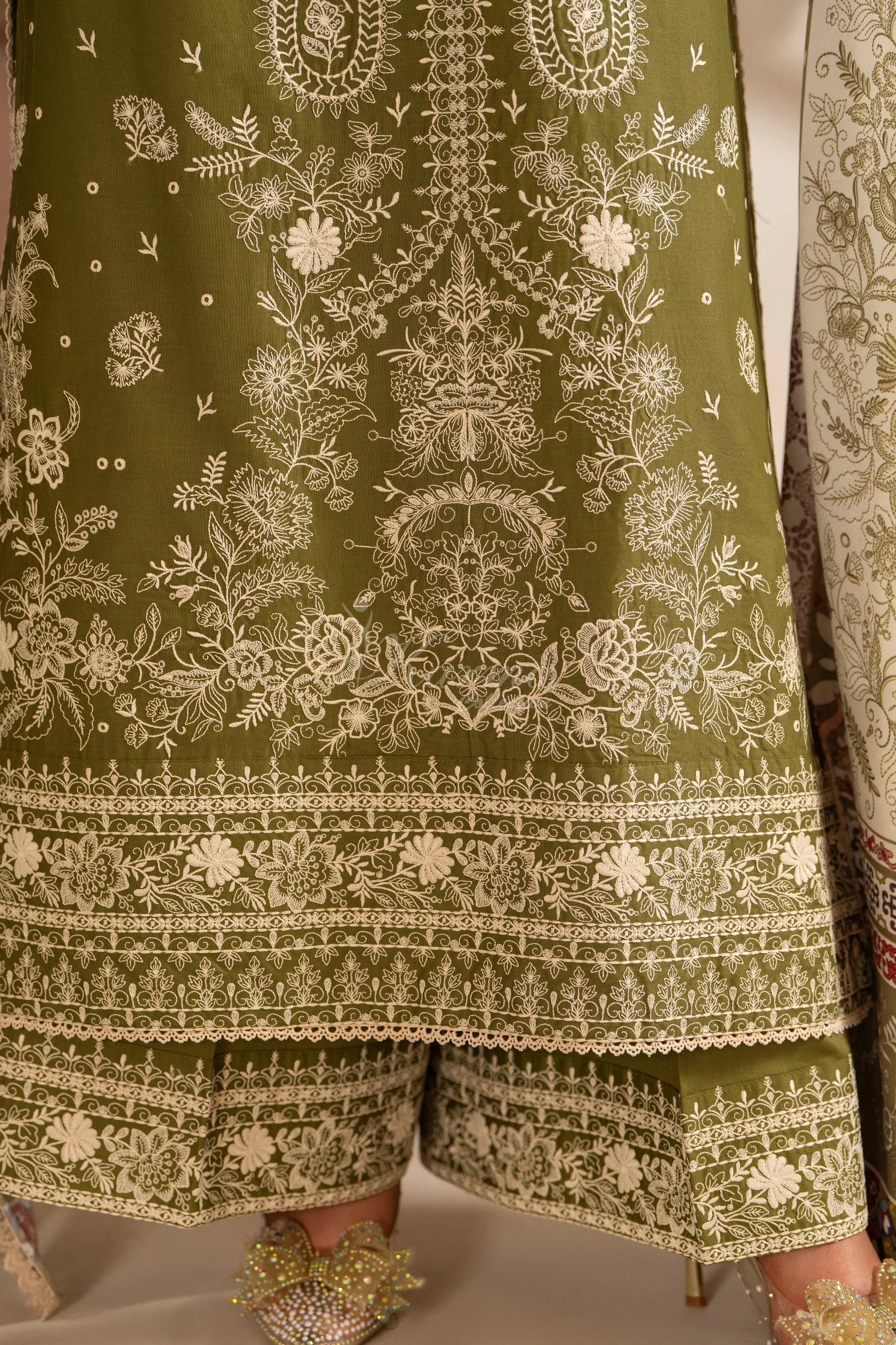 Karma Embroidered Cotton 3 Piece Suit KAR170