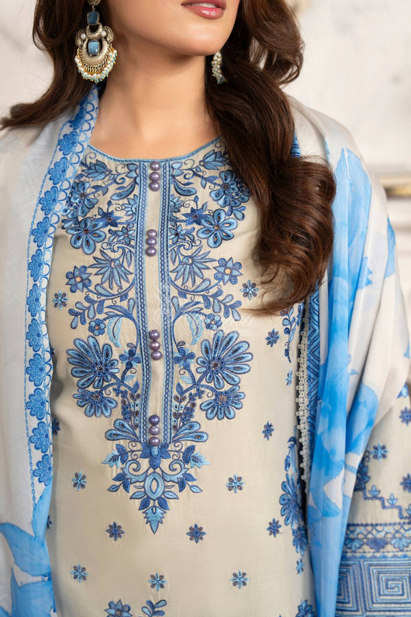 Karma Embroidered Cotton 3 Piece Suit KAR175