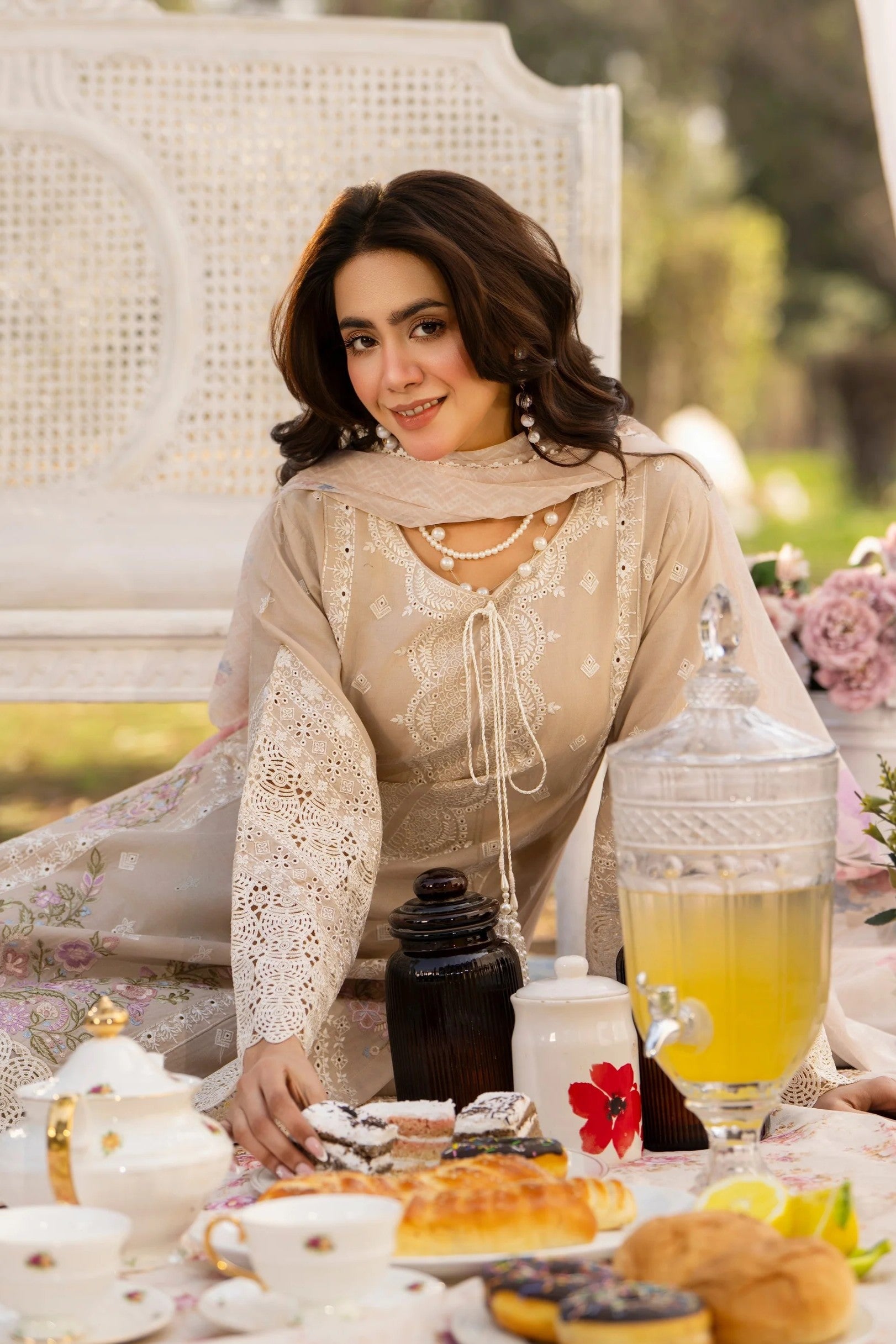 Karma Embroidered Cotton 3 Piece Suit KAR155